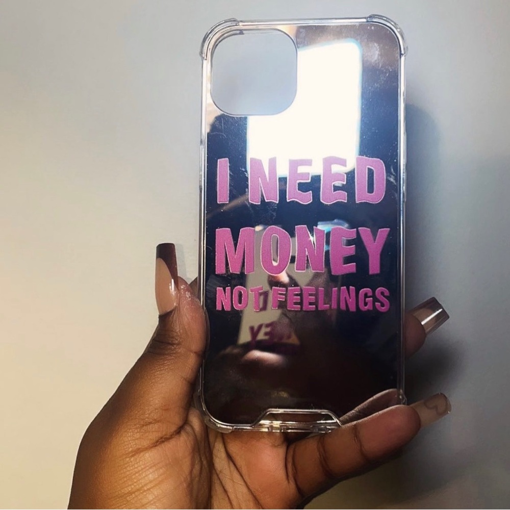 Letter Graphic Mirror Phone Case